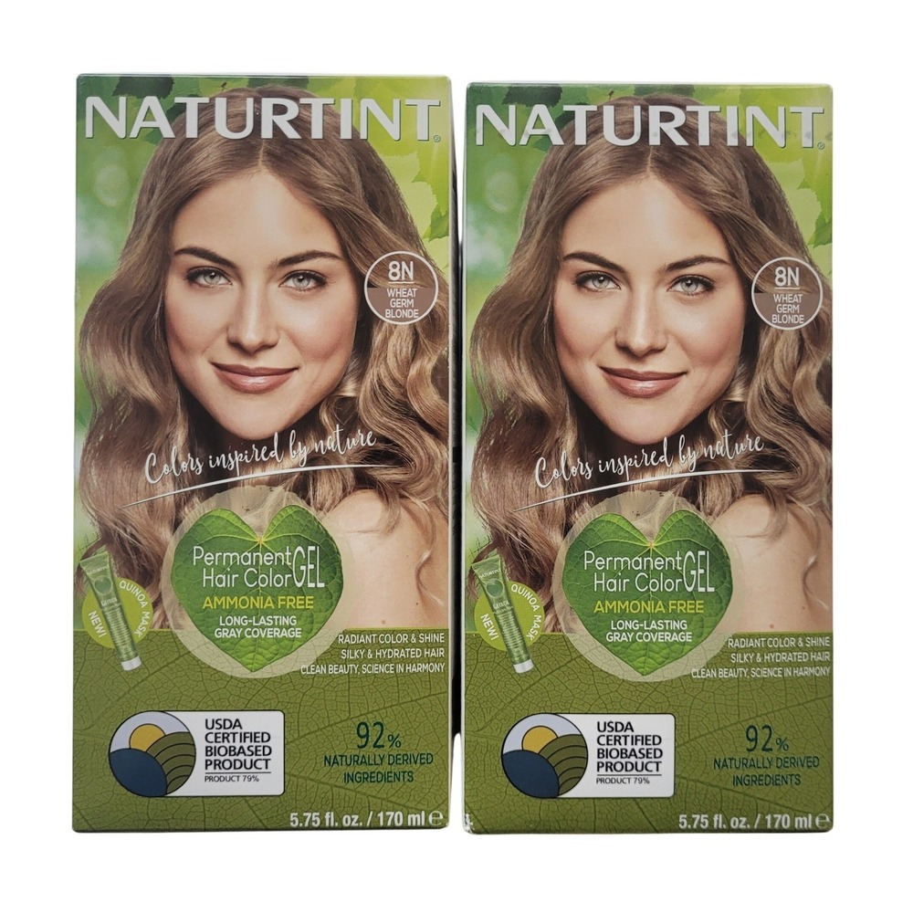 Naturtint 8N Wheat Germ Blonde Permanent Hair Color 2 Pack 170ml